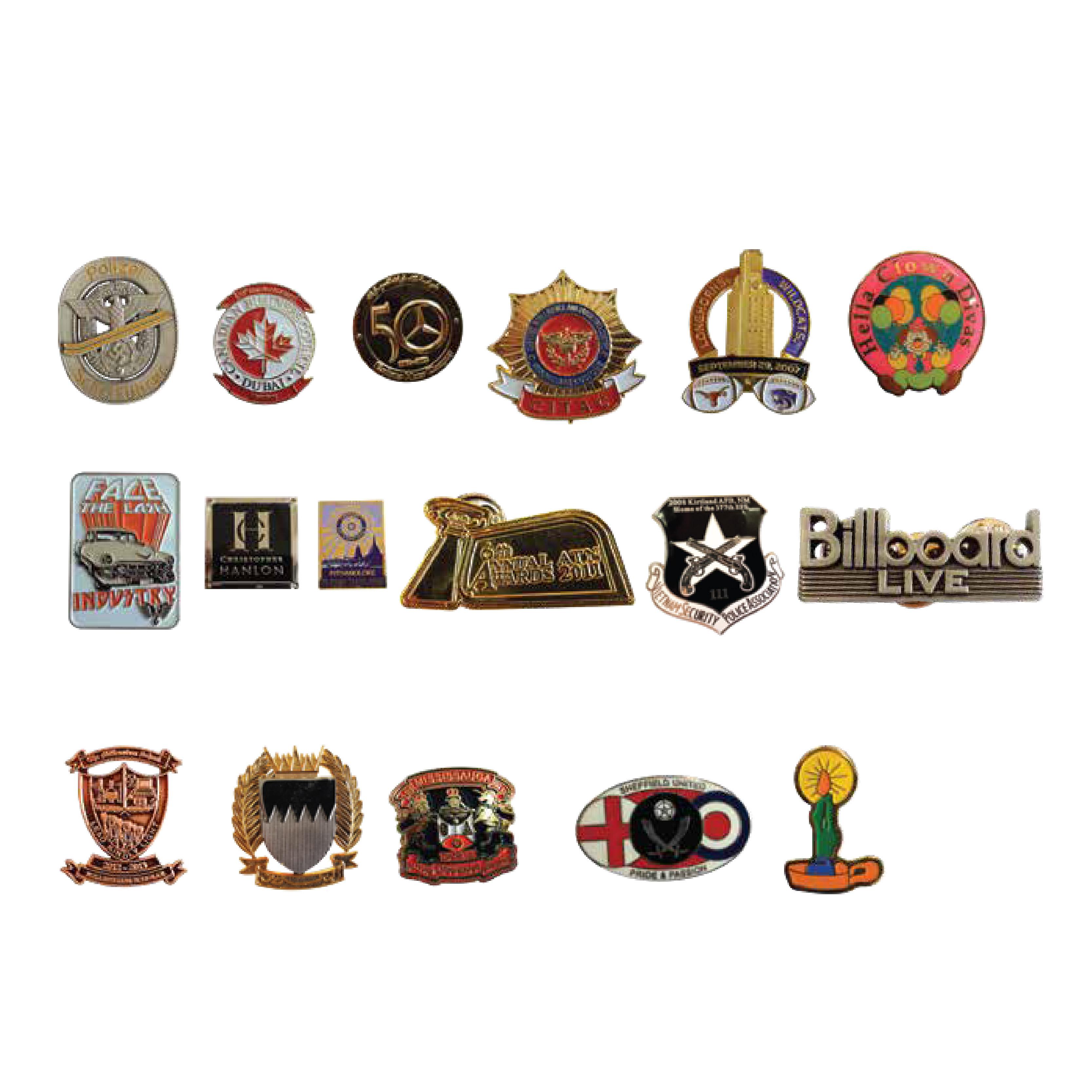 Emblem Emporium Metallic Lapel Pins